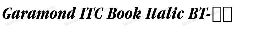 Garamond ITC Book Italic BT字体转换